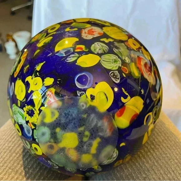 Vintage Murano Handblown Multicolored Bottom Heavy Decorative Vase - Picture 4 of 4